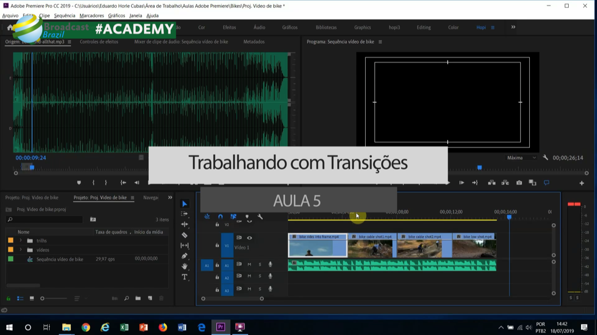 Adobe Premiere: - Aula 5: Trabalhando com transições 