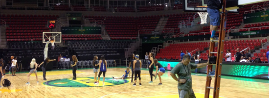 Broadcast Brazil - Setting up Audio behind the basket