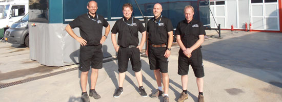 ob , Gerben, Marco (Uf) & René , Formula 1 team from Multi-Link Holland