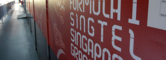 Formula 1 Singtel Singapore Grandprix TV compound.