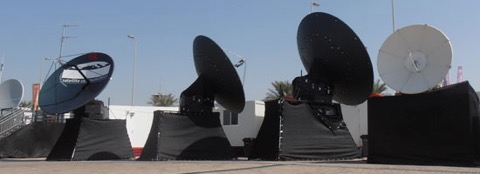 3 x Gigasat FA370 dishes for the EBU & SKY transmissions in Abu Dhabi